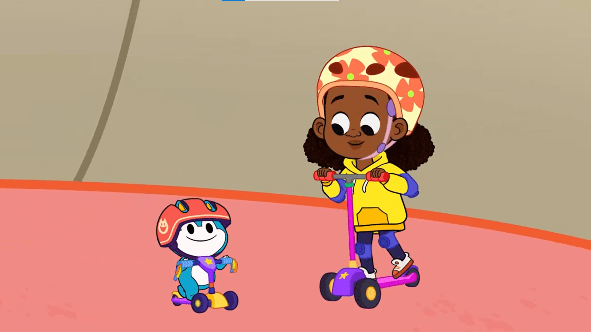Luke and Lyla save Stu from skating an infinite loop in the skate park