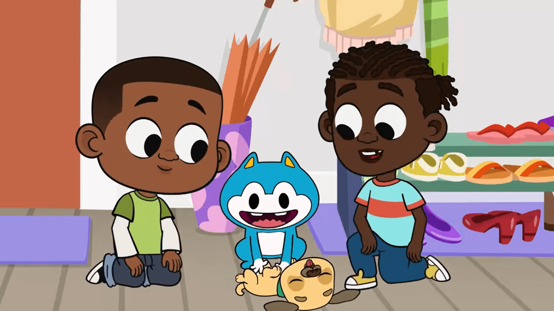 Luke meets Arfie/Genie D's real owners and makes a new friend.