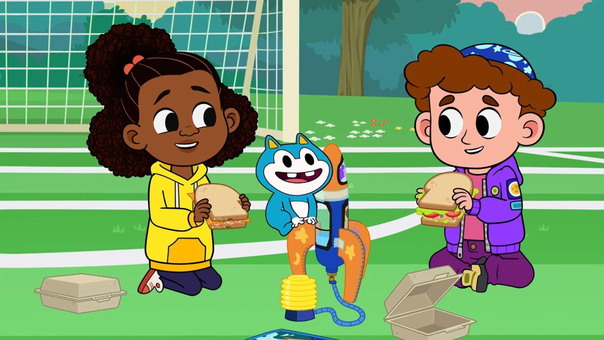Lyla builds a spaceship with a new friend. / Lyla tries to figure out her sisters' code.