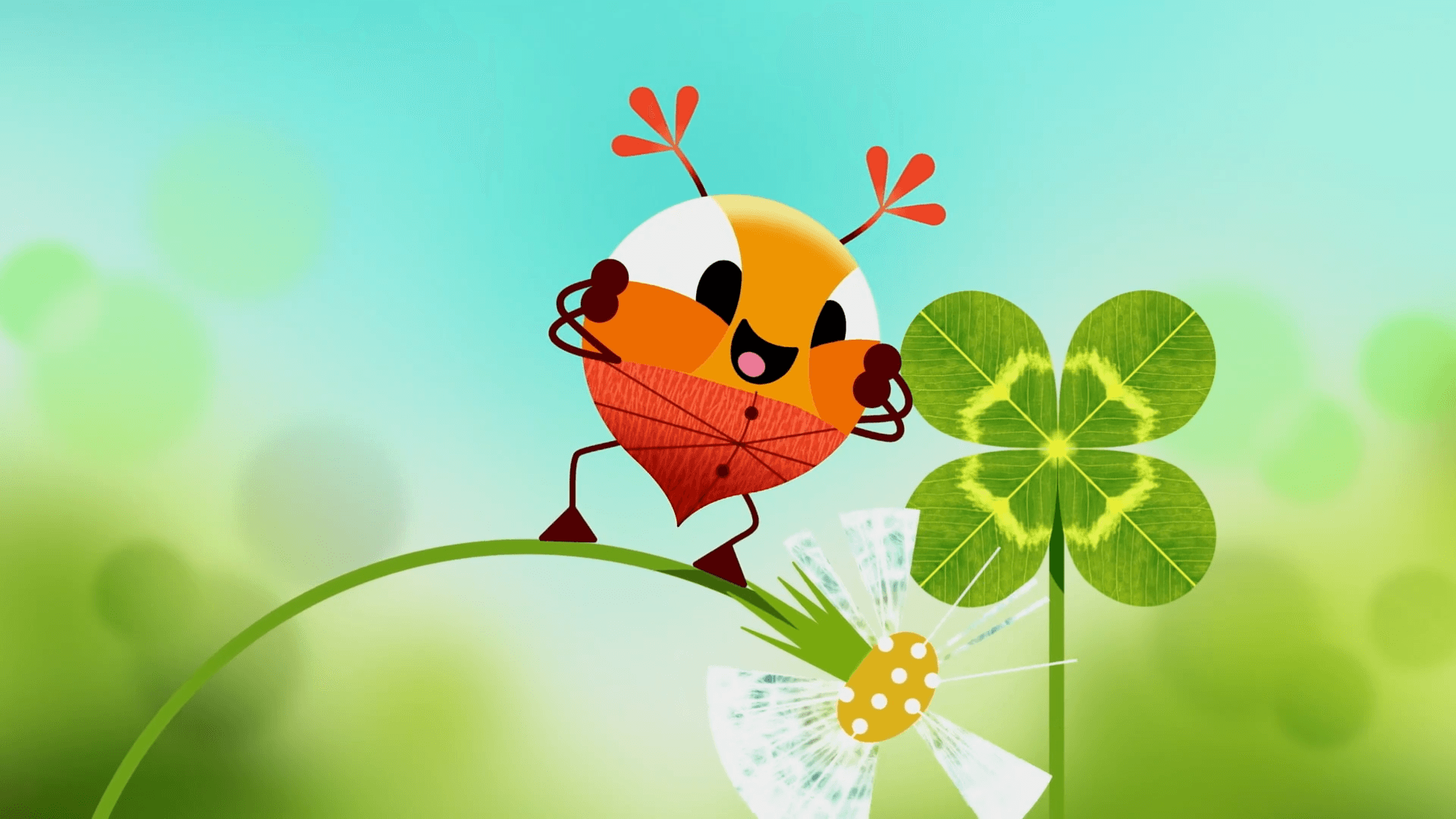 Antwon helps June find a lucky clover by showing her how to count slowly and carefully.