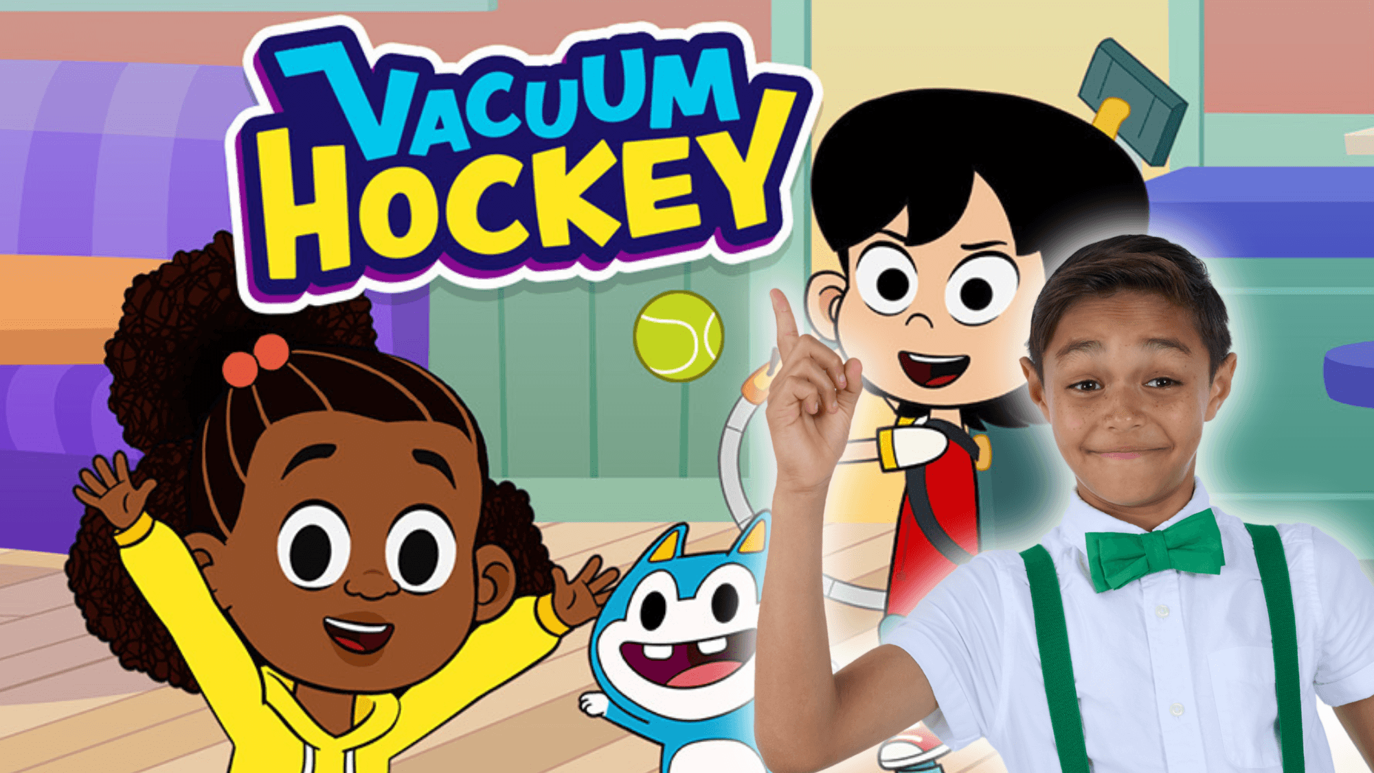 Olindo and Osprey go head-to-head in a game of Vacuum Hockey.