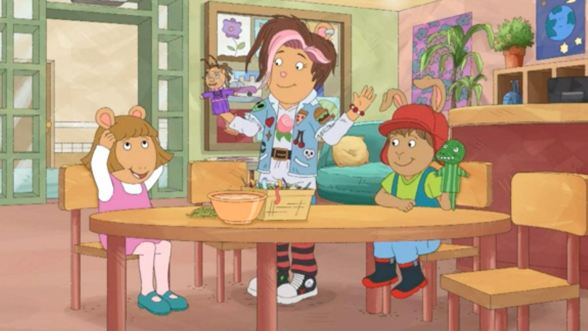 D.W. meets Hana, who is much older and totally cool!/Buster thinks teachers have it easy.