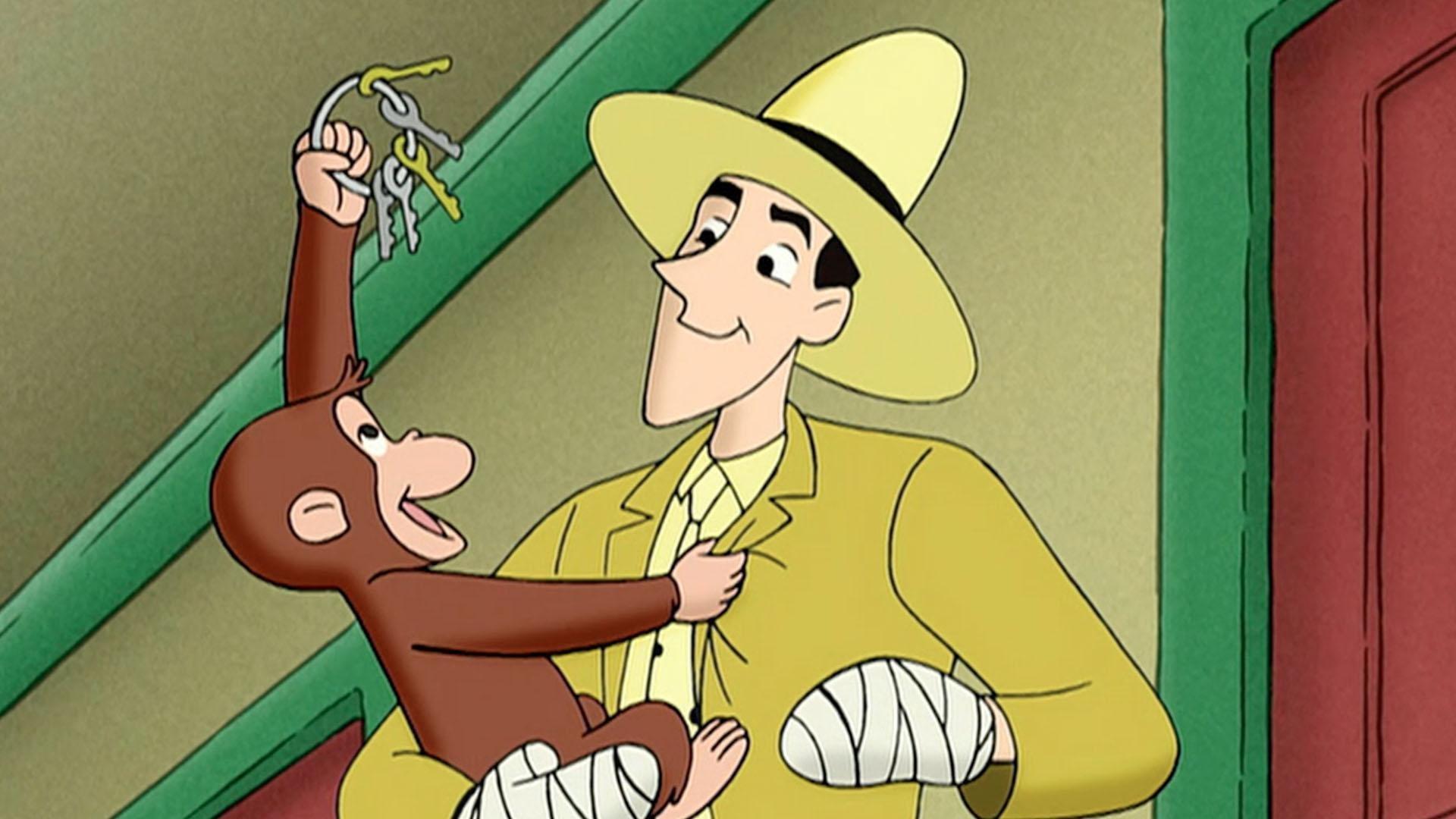 The Man in the Yellow Hat has his hands bandaged. / What makes a shadow special?