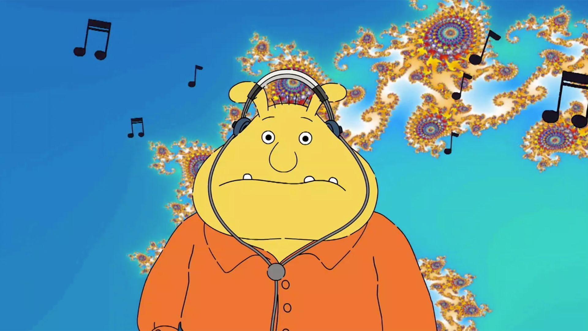 Binky doesn't like a new band in Elwood City./Brain's family's shop gets some competition.