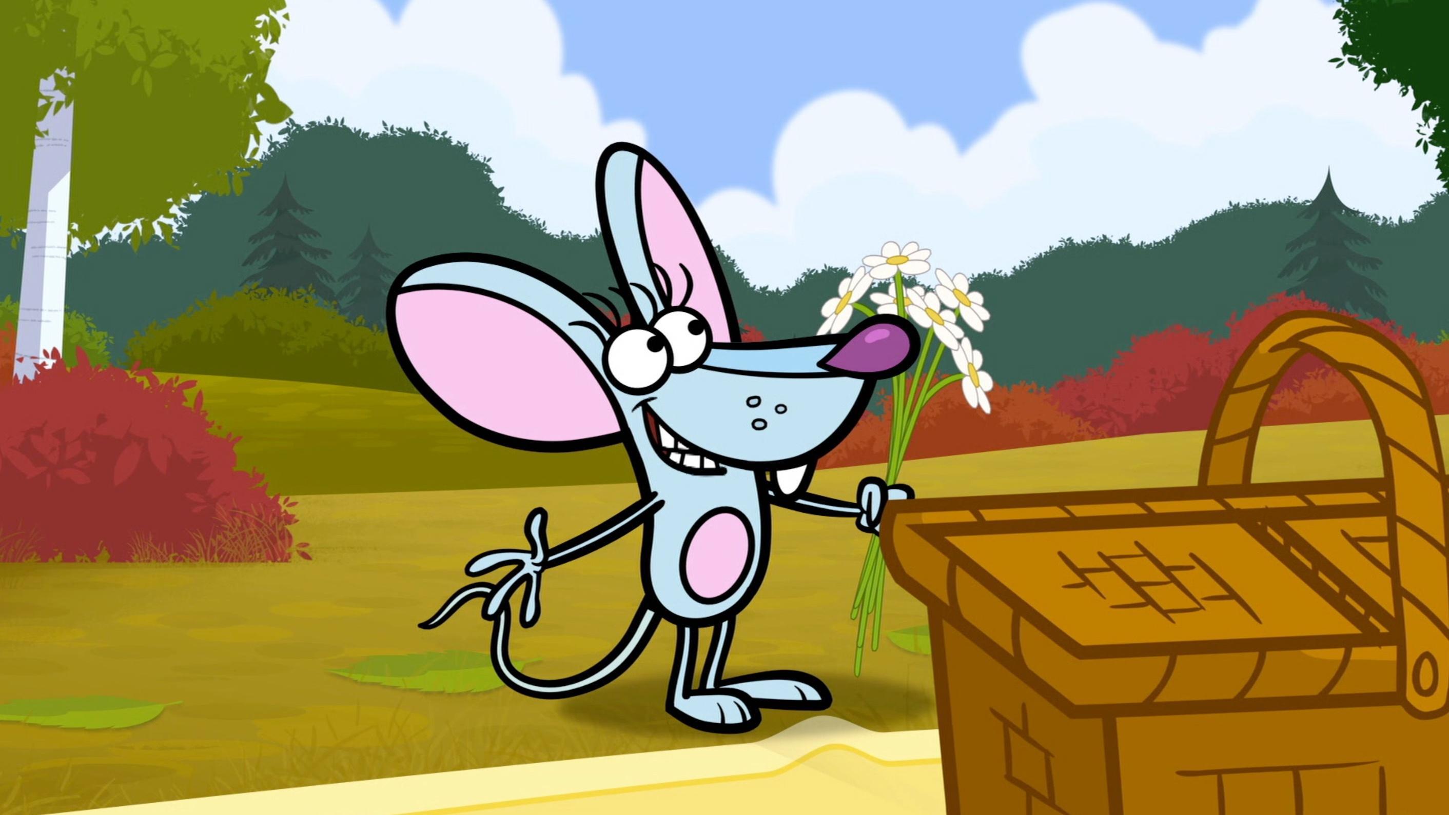 Nature Cat, Daisy, and Hal throw a surprise picnic for Squeeks.