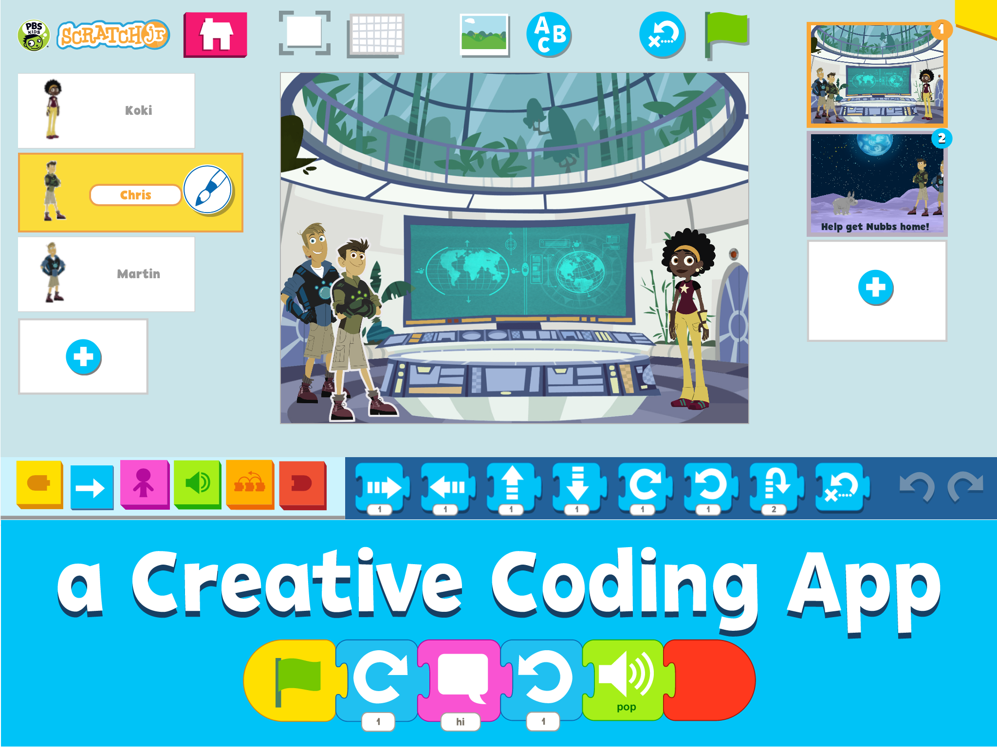 PBS KIDS ScratchJr screenshot.